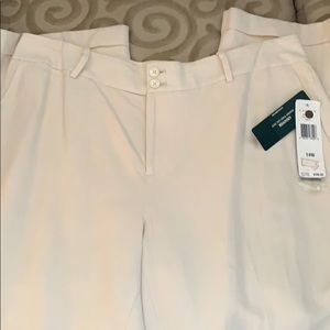 NWT LAUREN Ralph Lauren SILK/LINEN Blend Trousers